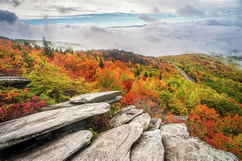 Blue Ridge Parkway Nc Rough Ridge Autumn Photograph By Robert Stephens