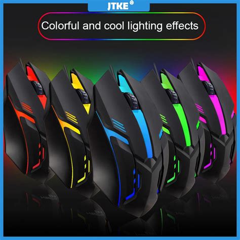 Buy S1 Usb Wired Gaming Mouse 7 Colors Led Backlight Ergonomics Gamer