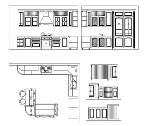 Various Kitchen Cabinet Autocad Blocks Elevation V All Kinds Of