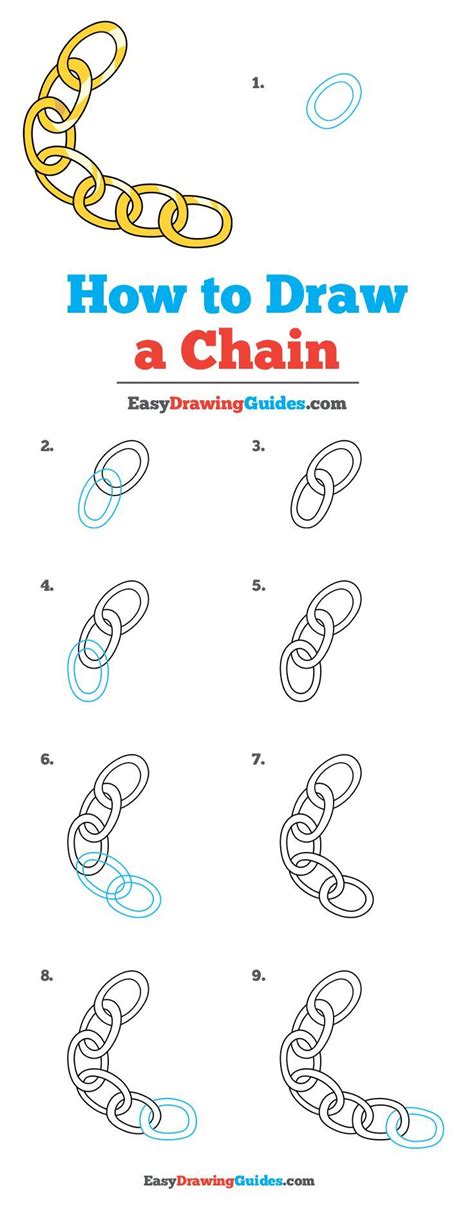 How To Draw A Chain Really Easy Drawing Tutorial Jewelry Design