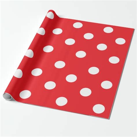 Red And White Polka Dots Wrapping Paper 30 X 6