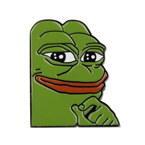 Gudeke Smug Pepe Frog Lapel Pin 125 Metal Dank 4chan Meme New Us