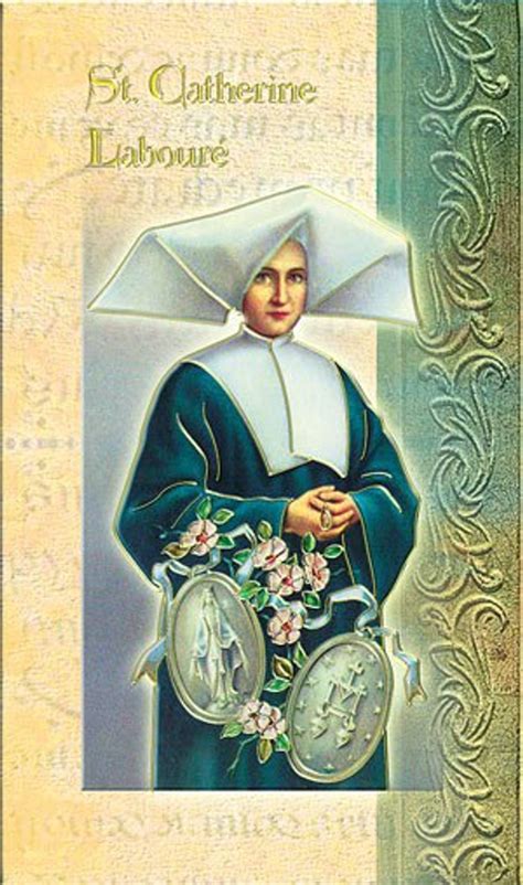 Saint Catherine Labouré Bifold Holy Card Information And Prayer 5 14