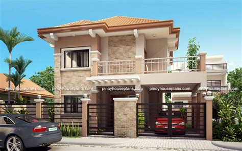 Monsterhouseplans.com offers 29,000 house plans from top designers. PHP-2015023, Four Bedroom Two Storey Contemporary ...