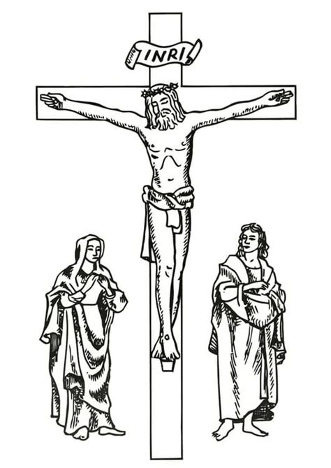 Printable Jesus Crucifixion Coloring Pages Free Printable Coloring Pages