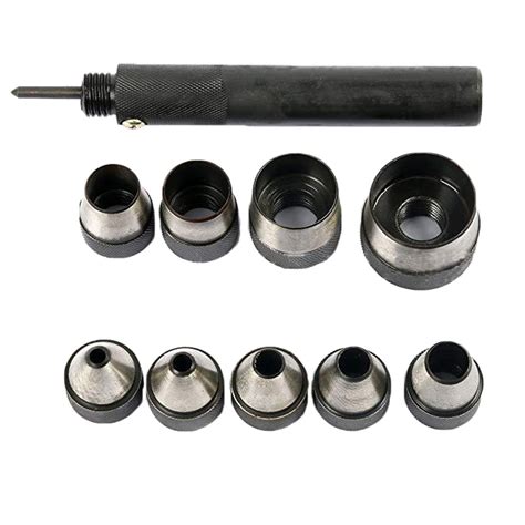 10pcs Heavy Duty Hollow Punch Kit Set Gasket Leather Rubber Punching