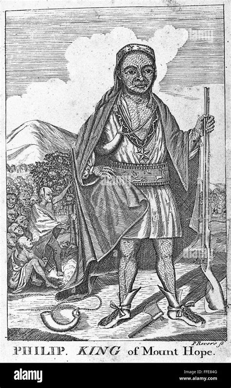 Metacomet C1639 1676 Nalso Known As King Philip Or Metacom Chief