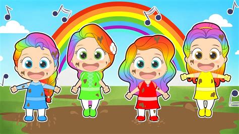 Five Little Babies 👸🌈 With The Rainbow Princesses Youtube