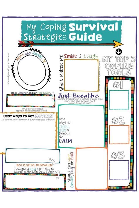 Image result for Coping Strategies survival guide worksheet | Kids