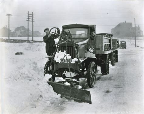 International Truck With Snow Plow Photograph Wisconsin Historical