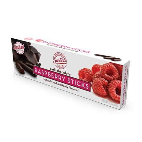 Buy Sweets Limited Edition Dark Chocolate Raspberry Sticks Sweet