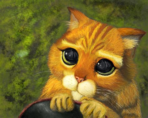 Puss In Boots Painting By Myburningeyes Effervescience