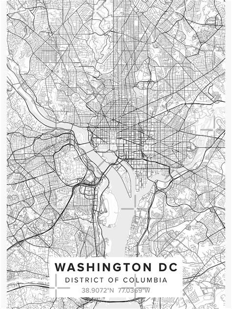 Washington Dc Map Poster For Sale By Kara515 Redbubble