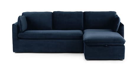Oneira Tidal Blue Right Sofa Bed Sectionals Article Modern Mid