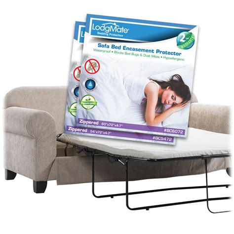 Conventional bed and sofa bed mattress pads. LodgMate Terry Cloth Zippered Sofa Bed Encasement ...