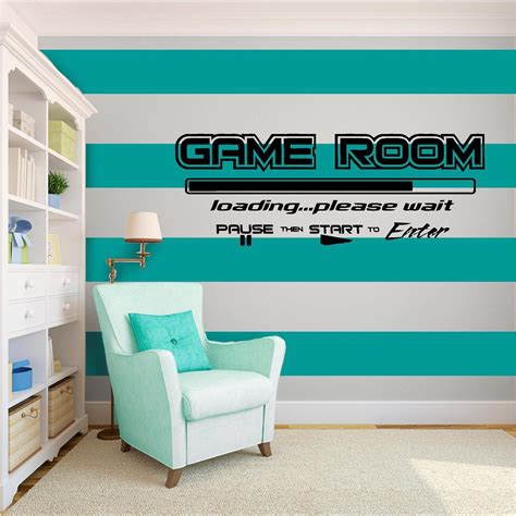 Game Room Vinyl Wall Art Quote Home Decor Decal Words And Phrases Matte Black Free Shipping In