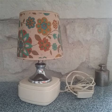 Small Bedside Lamp Table Lamp Lamp Shade Retro 70s Seventies Decor