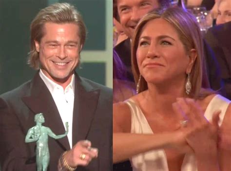 Brad pitt and jennifer aniston reunited. Jennifer Aniston's Reaction to Brad Pitt's 2020 SAG Awards ...