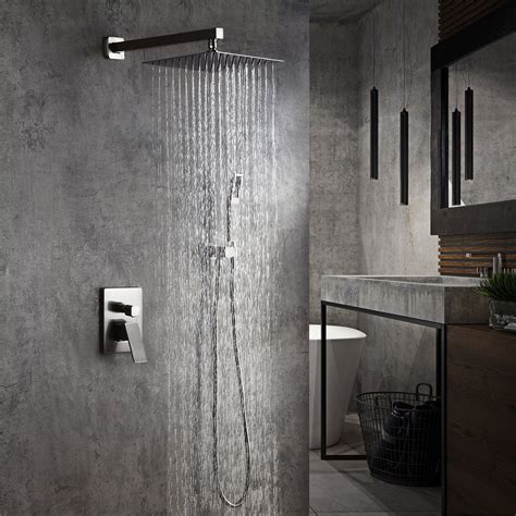 Modern Ultra Thin 12 Rain Showerhead Dual Function Wall Mounted Shower