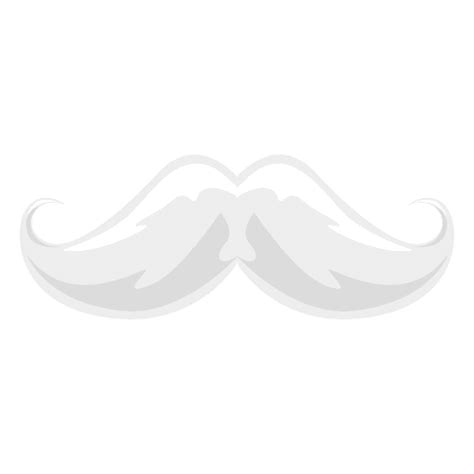 White Hipster Mustache 3 Transparent Png And Svg Vector File