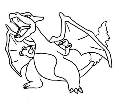 Desenho De Dragão Charizard Para Colorir Tudodesenhos