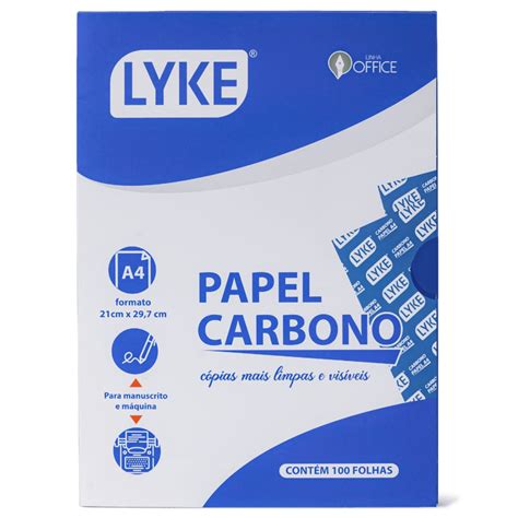 Papel Carbono Azul A4 100 Lyke Papelaria Brink Lar