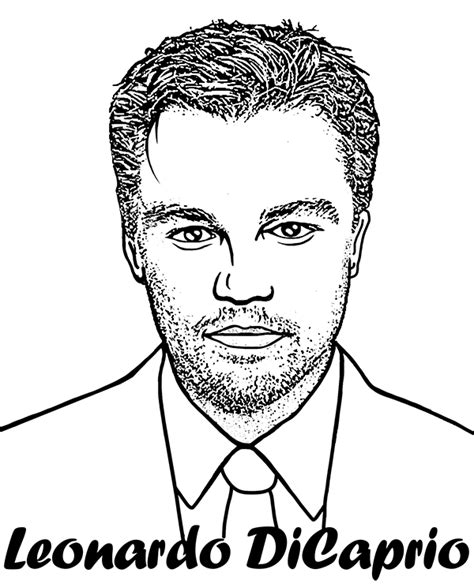 Leonardo Dicaprio Coloring Pages Male Sketch Content Art Showgirls Drawing Drawing Quote