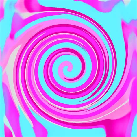 Pink And Aqua Swirl Laura B Haw Art Celebrativity Digital Art