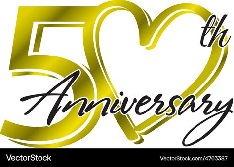 50th Anniversary Royalty Free Vector Image Vectorstock