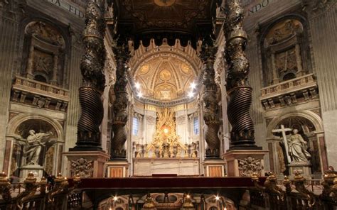 Sculptural monument by gianlorenzo bernini. Baldacchino di San Pietro (St. Peter's Baldachin) - is a ...