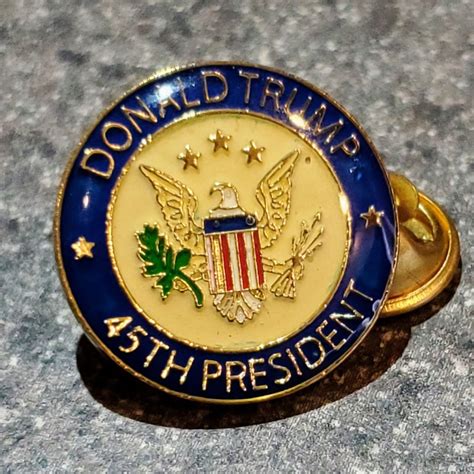 Trump 45th President Lapel Pin 45 Us Presidential Seal