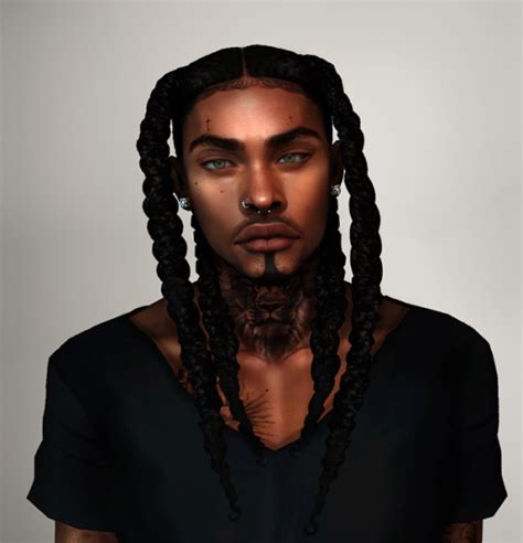 Ebonix Man Down Sims 4 Black Hair Sims Hair Sims 4 Beard Images And