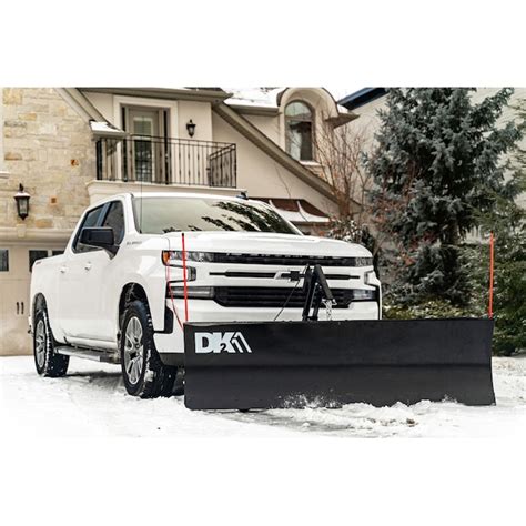 Dk2 Elite 84 In W X 22 In H Steel Snow Plow In The Snow Plows