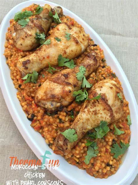 I've actually already made this dinner probably 4 or 5 times over the last few months layered together are diced chicken breasts, sauteed veggies, lemony couscous, sweet apricots or raisins what a wonderful dish! Moroccan-Style Chicken with Pearl Couscous - Week 13, 2015 ...