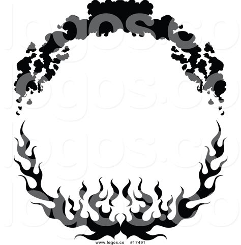 52 firefighter clipart black and white vector / images. Vector Logo of a Black and White Frame Fire Design Element ...