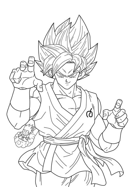 Luxe Coloriage Dragon Ball Z Sangoku Super Sayen 100 Dragon Ball