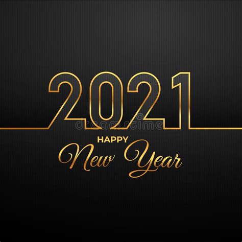Luxury Happy New Year Gold 2021 Background Calendar In Line Design