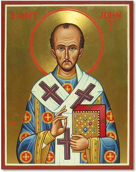 Saint John Chrysostom Original Icon Original Icons Of The Saints And