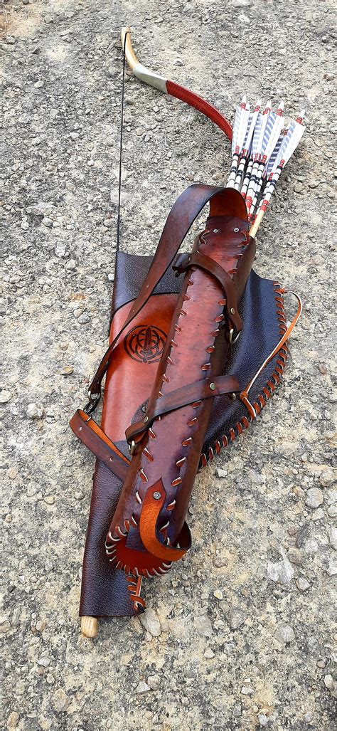 Horse Bow Case Holder Mounted Archery Quiver Set Custom Art Etsy