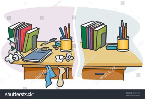 67 Clean Desk And Messy Desk Stock Vektorgrafiken Bilder Und
