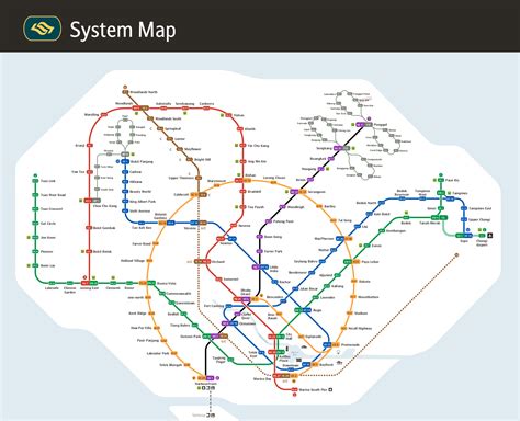 Singapore Mrt And Lrt Train Rail Maps