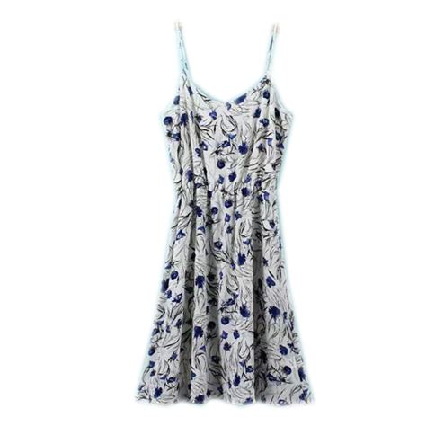 Spaghetti Strap Floral Summer Dress With V Neck On Luulla