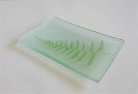 Fossil Vitra Small Fused Glass Fern Plate By Bprdesigns Etsy Fused Glass Glass Kiln Formed