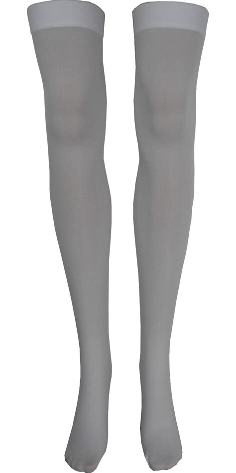 Solid Opaque Thigh High Socks In White Poppysocks Thigh High Socks Thigh Highs Over Knee Socks