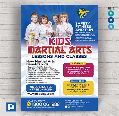 Karate Class Flyer Psdpixel