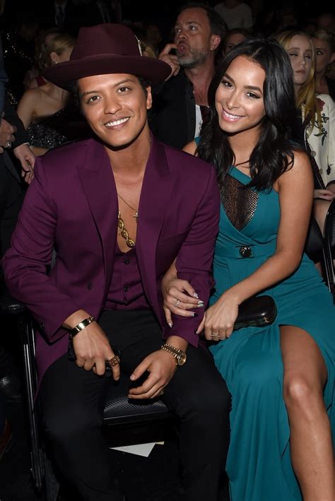 Bruno Mars And Jessica Caban Celebrity Couples At The Grammys 2016