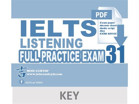 Ielts Listening Full Practice Exam 31 Key Ielts Toefl Pte Yds