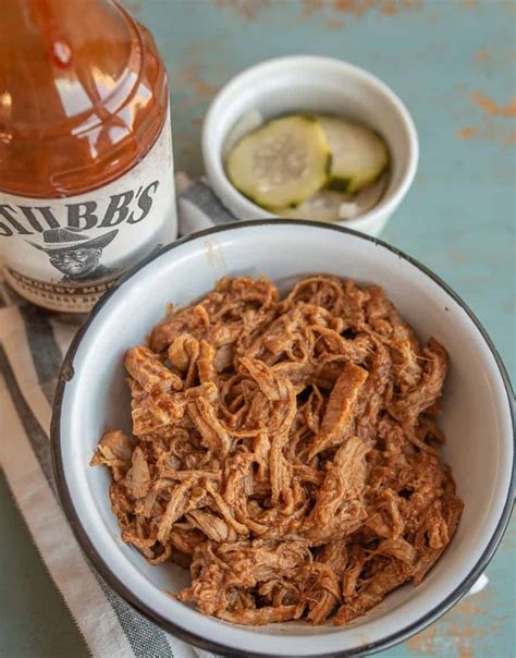 If you prefer your pork tenderloin just cooked through, but still firm and sliceable, i recommend a very short time in the crock pot. Easy Crockpot BBQ Pulled Pork | Bless This Mess