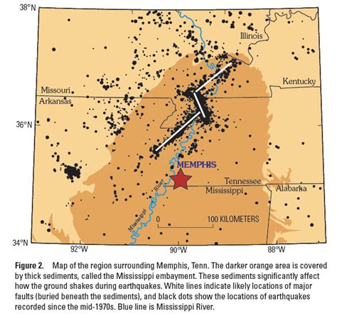 New Madrid Seismic Zone Maps Of Past Quake Activity