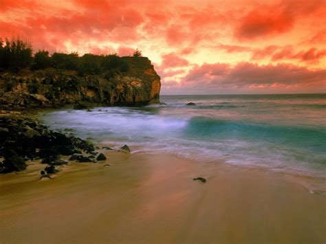Nature Sunset At Shipwrecks Beach Poipu Kauai Hawaii Picture Nr 35508